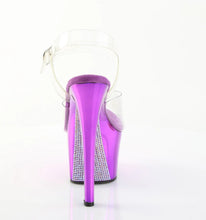 Carregar imagem no visualizador da galeria, Tacones Pleaser SKY-308CHRS Transparente Morado Cromo
