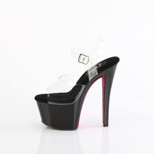 Cargar imagen en el visor de la galería, Tacones Pleaser SKY-308CRS - Transparente / Strass negro-rosa intenso
