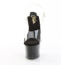 Carregar imagem no visualizador da galeria, Sapatos de salto alto Pleaser SKY-308CRS - Transparente / Preto - Strass lavanda
