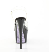 Carregar imagem no visualizador da galeria, Sapatos de salto alto Pleaser SKY-308CRS - Transparente / Preto - Strass lavanda
