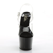 Cargar imagen en el visor de la galería, Tacones Pleaser SKY-308CRS - Transparente / Negro - Slv AB Strass
