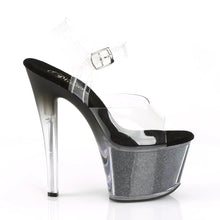 Load image into Gallery viewer, Tacones Pleaser SKY-308G-T Transparente Negro Purpurina
