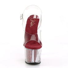 Load image into Gallery viewer, Tacones Pleaser SKY-308G-T Transparente Berry Purpurina
