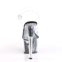Load image into Gallery viewer, Tacones Pleaser SKY-308GF Transparente Negro Purpurina
