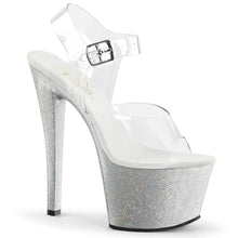 Load image into Gallery viewer, Tacones Pleaser SKY-308MG Transparente Plata
