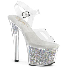 Cargar imagen en el visor de la galería, Tacones Pleaser SKY-308RSI Transparente Plata
