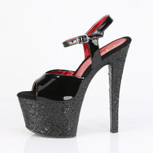 Load image into Gallery viewer, Tacones Pleaser SKY-309 Negro Charol Purpurina
