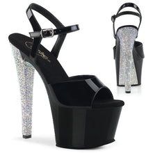 Carregar imagem no visualizador da galeria, Tacones Pleaser SKY-309CHRS Negro Plata Rstn
