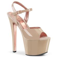Carregar imagem no visualizador da galeria, Tacones Pleaser SKY-309TT Nude Charol Oro
