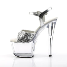 Cargar imagen en el visor de la galería, Tacones Pleaser SKY-310 Plata Gltr Transparente
