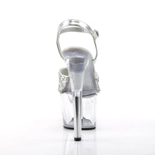 Cargar imagen en el visor de la galería, Tacones Pleaser SKY-310 Plata Gltr Transparente
