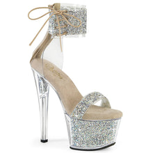 Cargar imagen en el visor de la galería, Tacones Pleaser SKY-327RSI Plata Nude
