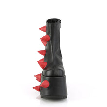 Cargar imagen en el visor de la galería, Botines Demonia SLAY-77 Negro-Rojo Piel vegana
