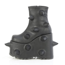 Load image into Gallery viewer, Botines Demonia SLAY-77 Negro Piel vegana
