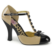 Carregar imagem no visualizador da galeria, Tacones Pin Up Couture SMITTEN-10 Crema Negro Charol
