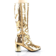 Carregar imagem no visualizador da galeria, Botas Bordello SPECTACUL-300SQ Dorado Sequins
