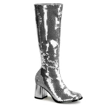 Cargar imagen en el visor de la galería, Botas Bordello SPECTACUL-300SQ Plata Sequins

