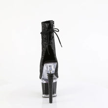 Load image into Gallery viewer, Tacones Pleaser SPECTATOR-1018G Negro Purpurina Transparente
