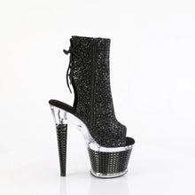 Load image into Gallery viewer, Tacones Pleaser SPECTATOR-1018G Negro Purpurina Transparente
