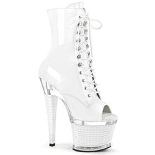 Carregar imagem no visualizador da galeria, Tacones Pleaser SPECTATOR-1021 Blanco Charol Transparente

