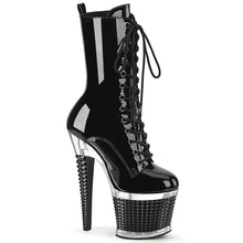 Cargar imagen en el visor de la galería, Tacones Pleaser SPECTATOR-1040 Negro Charol Transparente
