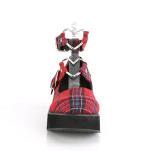 Cargar imagen en el visor de la galería, Zapatos con plataforma Demonia SPRITE-02 Rojo Plaid Fabric
