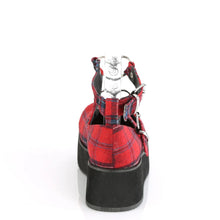 Cargar imagen en el visor de la galería, Zapatos con plataforma Demonia SPRITE-02 Rojo Plaid Fabric
