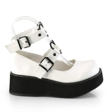 Load image into Gallery viewer, Zapatos con plataforma Demonia SPRITE-02 Blanco Piel vegana
