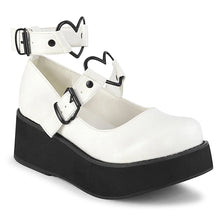 Load image into Gallery viewer, Zapatos con plataforma Demonia SPRITE-02 Blanco Piel vegana
