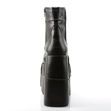 Load image into Gallery viewer, Zapatos con plataforma Demonia STACK-201 Negro Piel vegana

