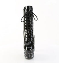 Cargar imagen en el visor de la galería, Tacones Pleaser STARDANCE-1020 Negro Charol Plata
