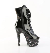 Cargar imagen en el visor de la galería, Tacones Pleaser STARDANCE-1021 Negro Charol Plata
