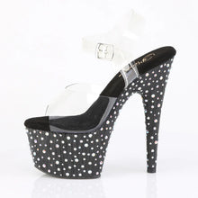 Cargar imagen en el visor de la galería, Tacones Pleaser STARDANCE-708 Transparente Negro Plata
