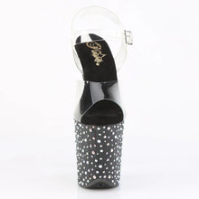 Cargar imagen en el visor de la galería, Tacones Pleaser STARDANCE-808 Transparente Negro Plata
