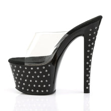 Carregar imagem no visualizador da galeria, Tacones Pleaser STARDUST-701 Transparente Negro
