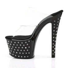 Load image into Gallery viewer, Tacones Pleaser STARDUST-702 Transparente Negro
