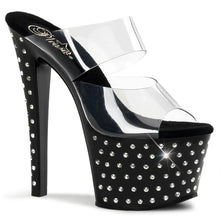 Load image into Gallery viewer, Tacones Pleaser STARDUST-702 Transparente Negro
