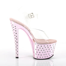 Carregar imagem no visualizador da galeria, Tacones Pleaser STARDUST-708 Transparente B. Rosa
