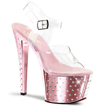 Carregar imagem no visualizador da galeria, Tacones Pleaser STARDUST-708 Transparente B. Rosa
