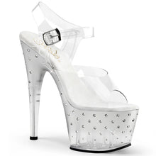 Cargar imagen en el visor de la galería, Tacones Pleaser STARDUST-708T Transparente Plata
