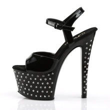Carregar imagem no visualizador da galeria, Tacones Pleaser STARDUST-709 Negro Charol
