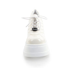 Cargar imagen en el visor de la galería, Zapatos con plataforma Demonia STOMP-08-1 - Blanco roto charol / Piel vegana
