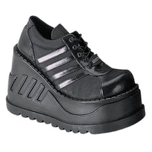 Cargar imagen en el visor de la galería, Zapatos con plataforma Demonia STOMP-08 Negro Piel vegana
