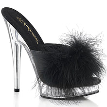 Carregar imagem no visualizador da galeria, Tacones Fabulicious SULTRY-601F Negro Pu Marabou
