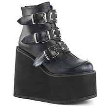 Carregar imagem no visualizador da galeria, Botines Demonia SWING-105 Negro Piel vegana
