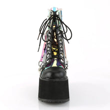 Load image into Gallery viewer, Botines Demonia SWING-115 Negro Piel vegana-Pat-Magic Mirror TPU

