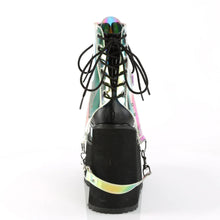 Load image into Gallery viewer, Botines Demonia SWING-115 Negro Piel vegana-Pat-Magic Mirror TPU

