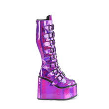 Carregar imagem no visualizador da galeria, Botas Demonia SWING-815 Morado Holographic Pat

