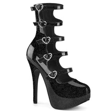 Cargar imagen en el visor de la galería, Botas Bordello TEEZE-23 Negro Purpurina Charol

