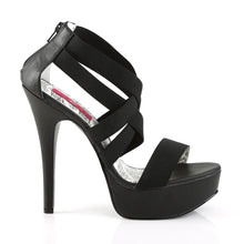 Cargar imagen en el visor de la galería, Tacones Pleaser Pink Label TEEZE-47W Negro Elasticated Band
